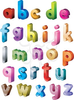 Royalty Free Clipart Image of a Lower Case Alphabet