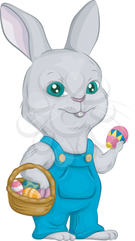 Royalty Free Clipart Image of the Easter Bunny