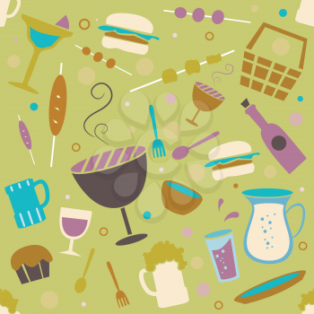 Royalty Free Clipart Image of a Barbecue Background