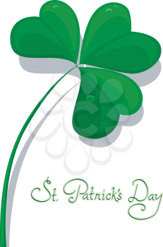 Royalty Free Clipart Image of a St. Patrick's Day Shamrock