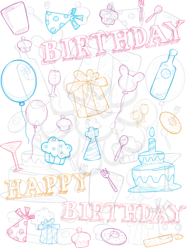Royalty Free Clipart Image of a Birthday Background