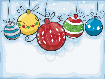 Background Illustration Featuring Christmas Balls