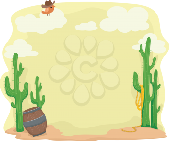 Background Illustration Set in a Desert