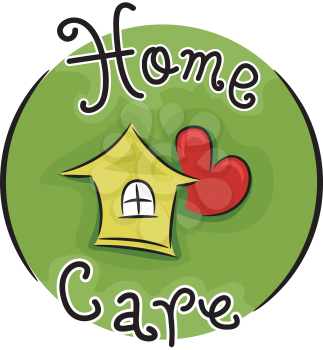 Icon Illustration Representing Home Care