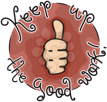 Icon Illustration Featuring a Thumbs Up