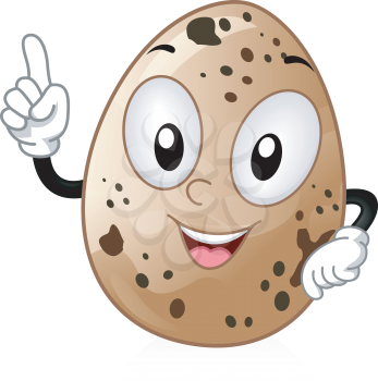 Mascot Illustration Featuring a Quail Egg