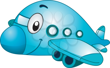 Mascot Illustration of an Airplane