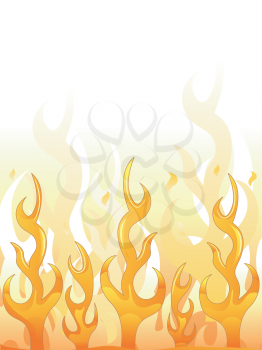Background Illustration Featuring Flames with Different Designs