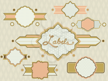 Royalty Free Clipart Image of Vintage Labels