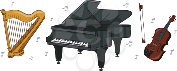 Royalty Free Clipart Image of Instruments