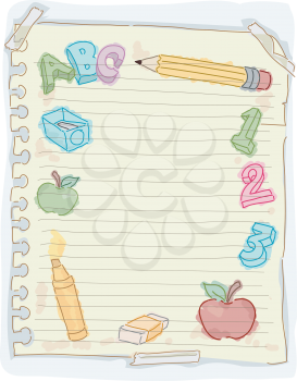 Illustration of Education Doodle Paper