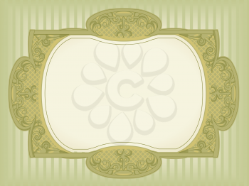 Illustration Featuring a Floral Frame with a Vintage Feel