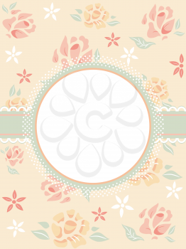 Illustration Featuring a Frame with a Shabby Chic Design
