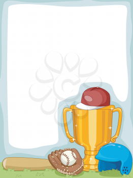 Background Illustration Featuring a Baseball Trophy