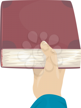 Cropped Illustration of a Man Handing Over a Book