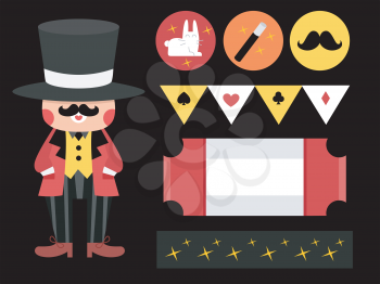 Illustration Featuring Party Printables with a Magic Theme