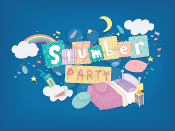 Typography Illustration for a Slumber Party