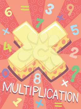 Illustration Featuring the Multiplication Symbol