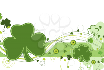 Royalty Free Clipart Image of a Shamrock Design on White