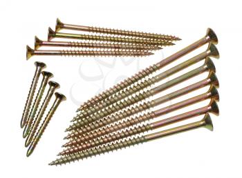 Royalty Free Photo of a Set of Various Sizes of Screws