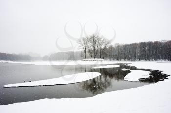 Royalty Free Photo of a Winter Day at a River