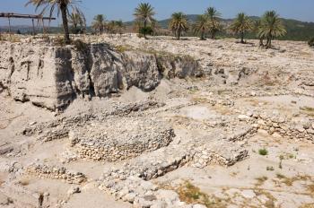 Royalty Free Photo of Remains on the Megiddo Hill