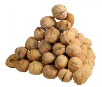 Royalty Free Photo of a Pyramid of Walnuts