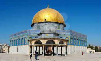 Royalty Free Photo of the Dome of the Rock on the Temple Mount in Jerusalem, Israel.