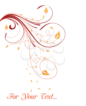 Royalty Free Clipart Image of an Autumn Floral Design