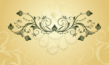 Royalty Free Clipart Image of a Leafy Design