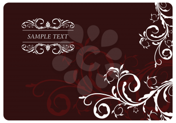 Royalty Free Clipart Image of a Floral Template