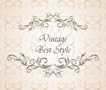 Royalty Free Clipart Image of a Vintage Template