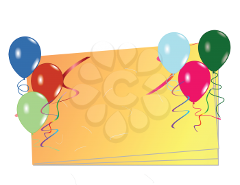 Royalty Free Clipart Image of a Birthday Invite Template