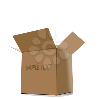 Royalty Free Clipart Image of a Cardboard Box