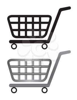 Royalty Free Clipart Image of Shopping Carts