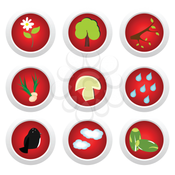Royalty Free Clipart Image of a Set of Ecology Icons