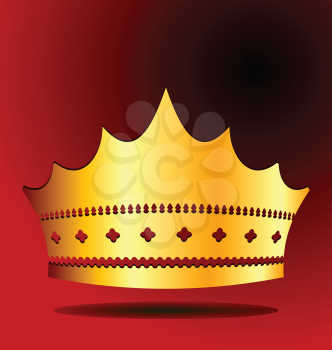 Royalty Free Clipart Image of a Gold Crown