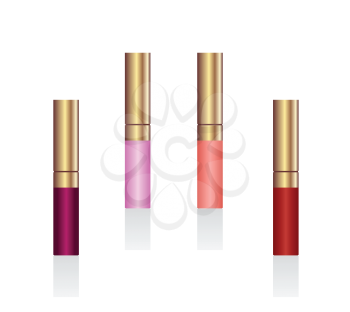 Royalty Free Clipart Image of Lipsticks 