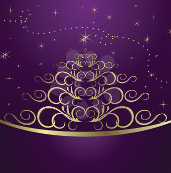 Royalty Free Clipart Image of a Decorative Holiday Background