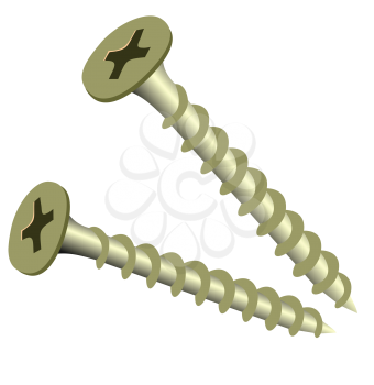 Royalty Free Clipart Image of Screws