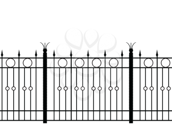Royalty Free Clipart Image of a Fence