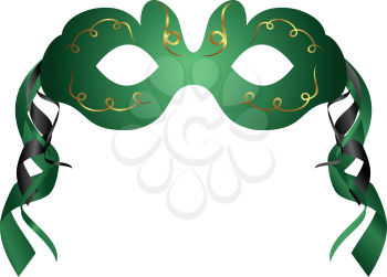 Illustration of realistic carnival or theater mask isolated - vector