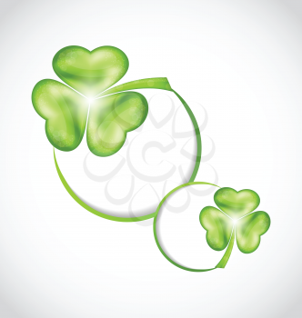 Illustration shamrock bubbles for Saint Patrick day - vector 