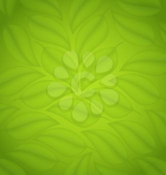 Illustration green leaves texture, eco friendly background - vector