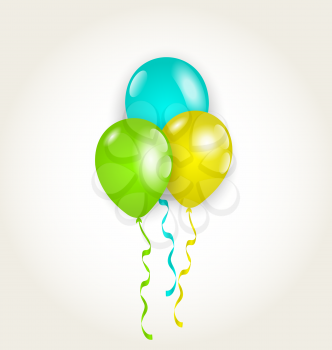 Illustration bunch party balloons for your birthday - vector