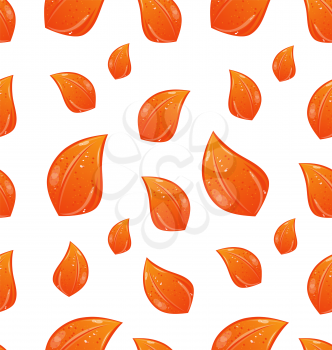 Illustration Seamless Texture with Autumn Leaves, Vibrant Background - Vector