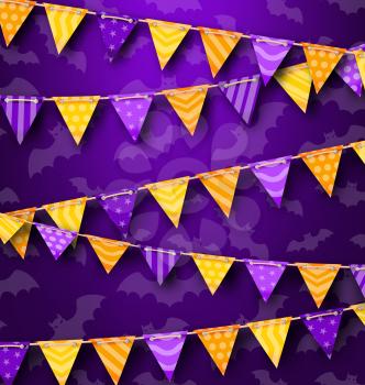 Illustration Colorful Hanging Bunting for Holiday Party, Cute Decoration - Vector