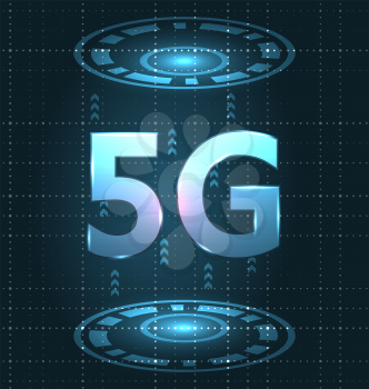 5G New Wireless Internet Wi-fi Connection. Global Network High Speed Innovation - Illustration Vector