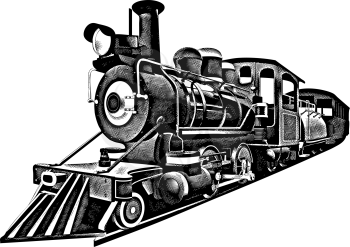 Royalty Free Clipart Image of a Locomotive