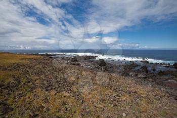 Royalty Free Photo of the Easter Island Coastline